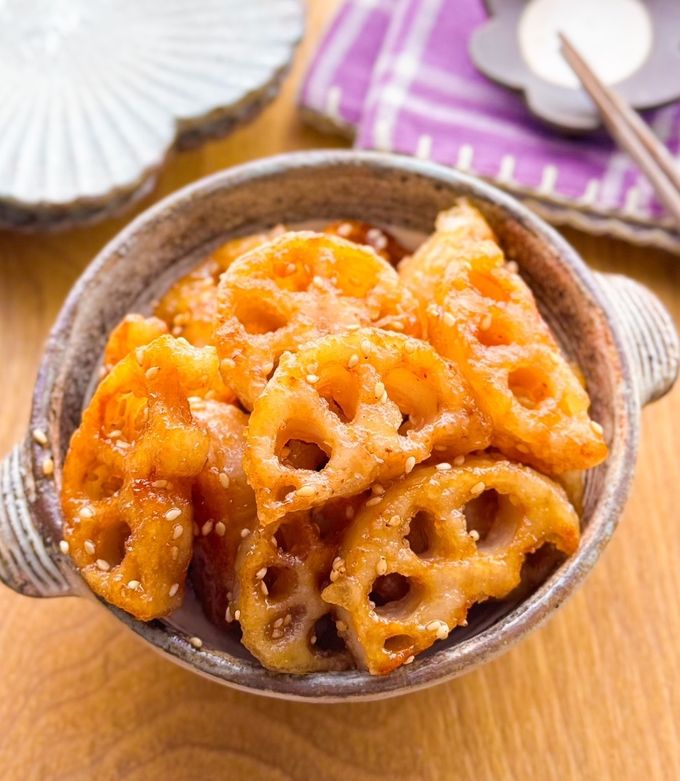 カリッとやみつき！れんこんの甘辛炒め by なりごはん 【クックパッド