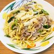 豚こまと筍と春キャベツの塩焼きそば