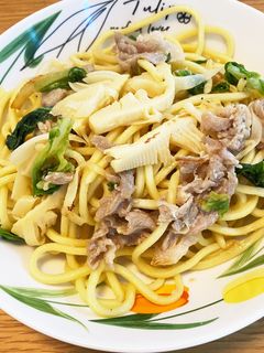 豚こまと筍と春キャベツの塩焼きそば-レシピのメイン写真