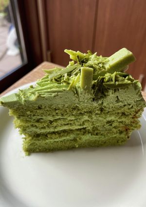 我が家恒例の抹茶の生デコレーションケーキ-レシピのメイン写真