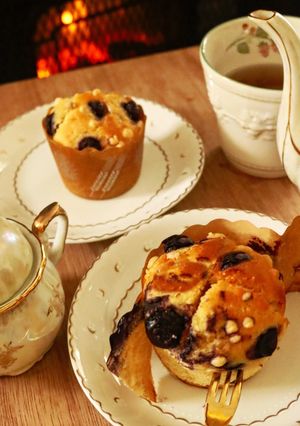 コーヒーショップのブルーベリーマフィン-レシピのメイン写真