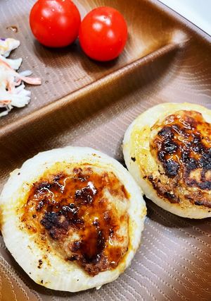 新玉ねぎの肉詰めハンバーグ♡-レシピのメイン写真
