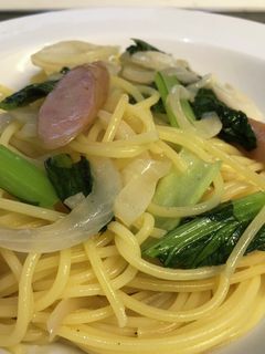 ウィンナーと小松菜の和風パスタ-レシピのメイン写真