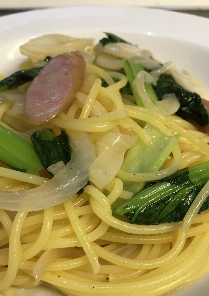 ウィンナーと小松菜の和風パスタ-レシピのメイン写真