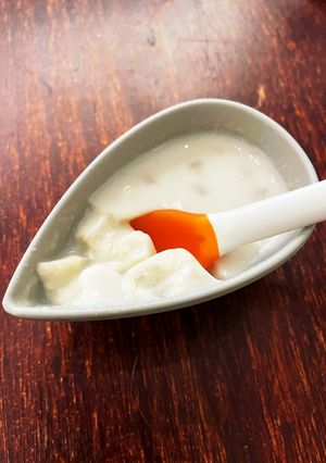 バナナときな粉のぷるぷる寒天　離乳食-レシピのメイン写真