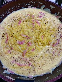 牛乳・生クリーム不要!濃厚カルボナーラ!-レシピのメイン写真