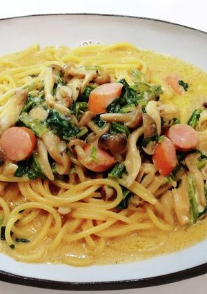 濃厚！醤油と白だしのクリームパスタ-レシピのメイン写真