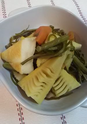 タケノコとわらびの煮物-レシピのメイン写真