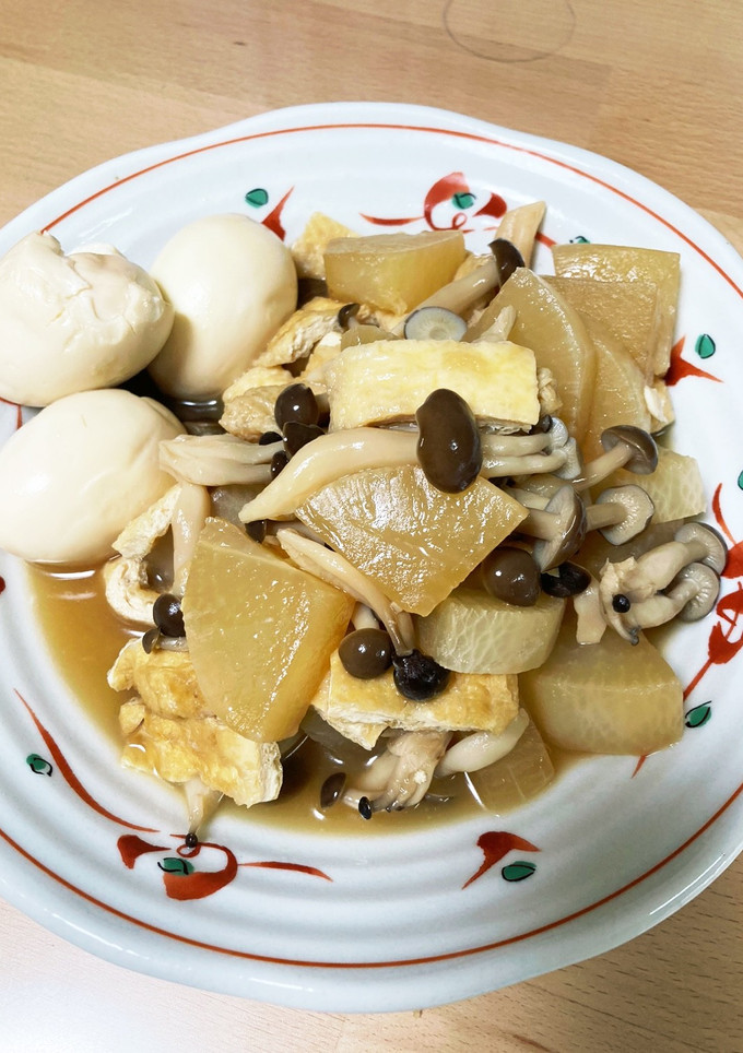 大根とお揚げの煮物、ゆで卵と-レシピのメイン写真