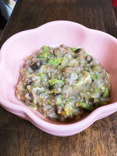 わんこ 牛ひき肉となすのおじや-レシピのメイン写真