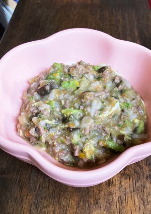わんこ　牛ひき肉となすのおじや-レシピのメイン写真