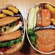 曲げわっぱ高校生親子弁当、マック弁当編