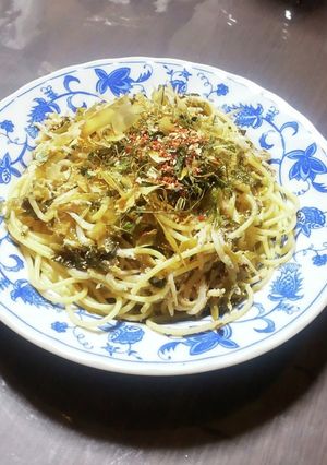 明太からし高菜としらすのパスタ-レシピのメイン写真