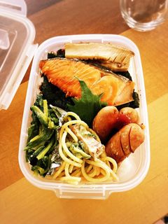 ウィンナーお弁当(鮭のり弁)-レシピのメイン写真