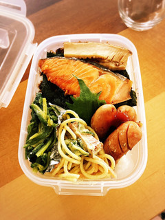 ウィンナーお弁当(鮭のり弁)-レシピのメイン写真
