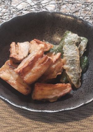 れんこんとピーマンのだし天ぷら-レシピのメイン写真
