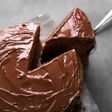 カボチャのスポンジケーキチョコレートがけ