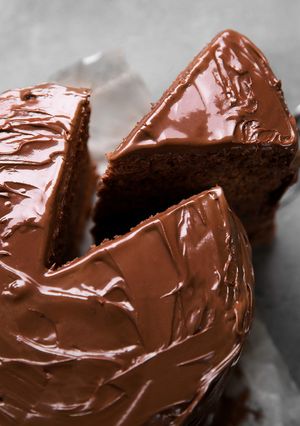 カボチャのスポンジケーキチョコレートがけ-レシピのメイン写真