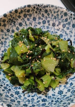 簡単！旨い！チンゲン菜の塩昆布ナムル♪-レシピのメイン写真