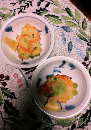 海老とグリーンピース(枝豆)の天ぷら-レシピのメイン写真