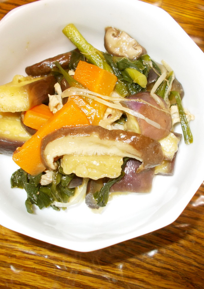 なすとにらと豚肉の炒め物-レシピのメイン写真