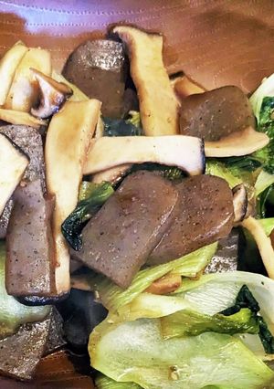 ざっくり節約飯こんにゃくと青梗菜炒め-レシピのメイン写真