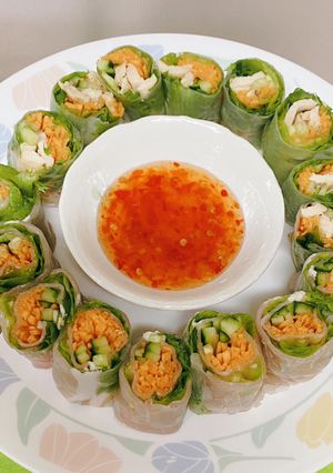 生ハムの生春巻き&サラダチキンの生春巻き-レシピのメイン写真