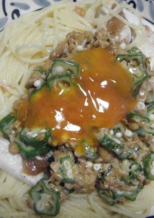 こってり納豆オクラパスタ-レシピのメイン写真