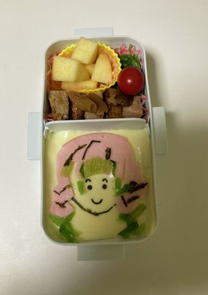 キャラ弁　ヘンテコ蜜璃ちゃん-レシピのメイン写真