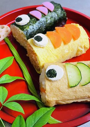 こいのぼり・簡単カワイイ太巻き-レシピのメイン写真
