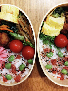 曲げわっぱ、高校生親子弁当、唐揚げ編-レシピのメイン写真