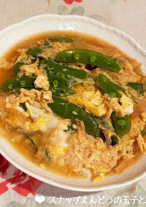 スナップえんどうの玉子とじ♪-レシピのメイン写真