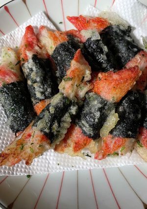 お弁当に！カニカマ磯辺揚げ焼き-レシピのメイン写真