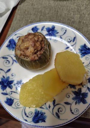 賀茂なすのひき肉詰め蒸し-レシピのメイン写真