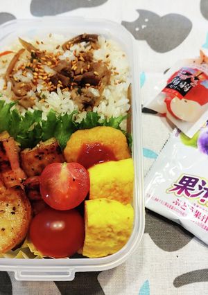 高１！男子弁当！黒豚ごぼう混ぜご飯　18-レシピのメイン写真