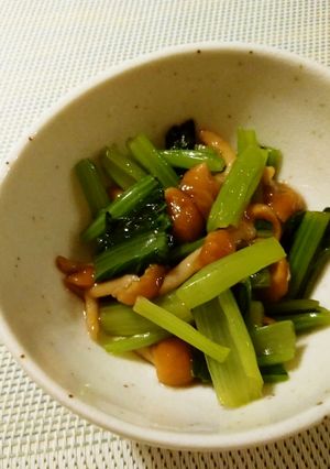 保育園給食★小松菜のなめこ和え-レシピのメイン写真