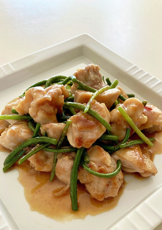 鶏肉とニンニクの芽の甘辛炒め-レシピのメイン写真