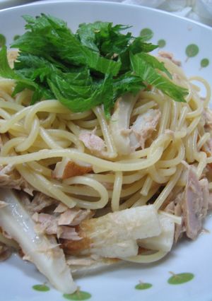 大葉とちくわの和風ツナマヨパスタ-レシピのメイン写真