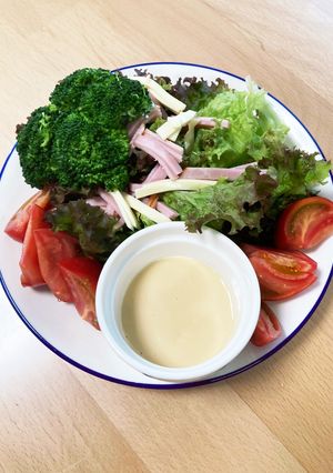 しょうゆマヨ、カフェ風サラダちぎる-レシピのメイン写真