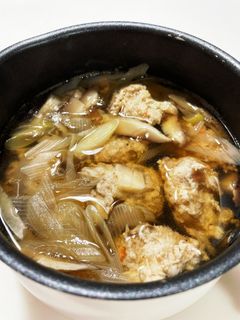 ネギと椎茸のつみれスープ-レシピのメイン写真