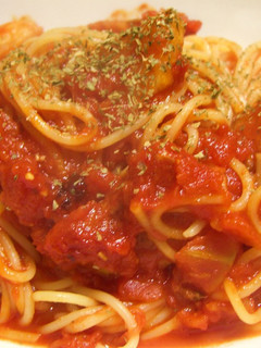 本格的!長芋のフライとトマトソースパスタ-レシピのメイン写真