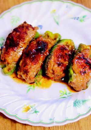 ふっくら甘辛なピーマンの肉詰めです！-レシピのメイン写真