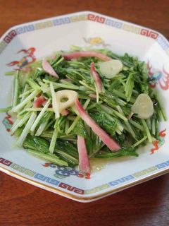 水菜とポークハムの中華炒め-レシピのメイン写真