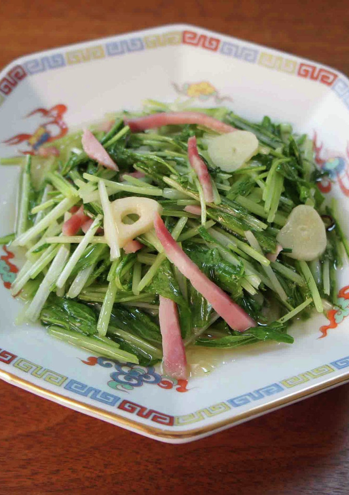 水菜とポークハムの中華炒め-レシピのメイン写真