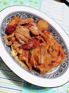 鶏もも肉とキャベツのトマト煮込み-レシピのメイン写真