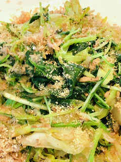 ほうれん草と春キャベツのツナマヨ炒め-レシピのメイン写真