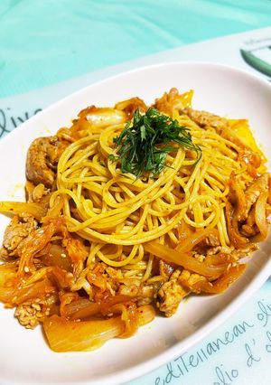 豚キムチに合うパスタ♬-レシピのメイン写真
