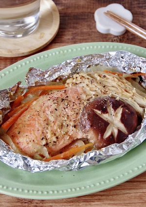 ☆簡単☆鮭の味噌マヨホイル焼き-レシピのメイン写真