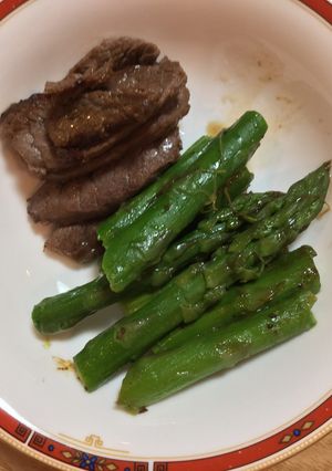 牛肉とアスパラのごま油ぽん酢焼き-レシピのメイン写真