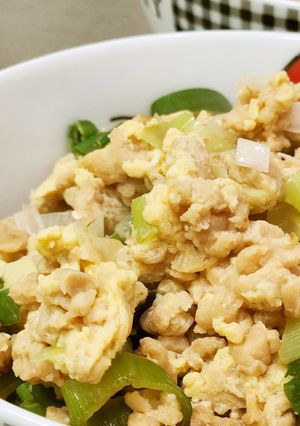 大豆のお肉のそぼろ風菜食料理-レシピのメイン写真
